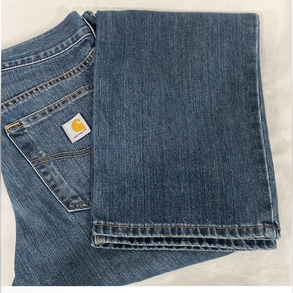 CARHARTT Men’s Relaxed Fit Denim Blue Jeans 5 pocket outdoors SZ 32X34
